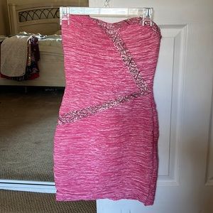 Size Medium pink beaded dress. Only worn a few times.